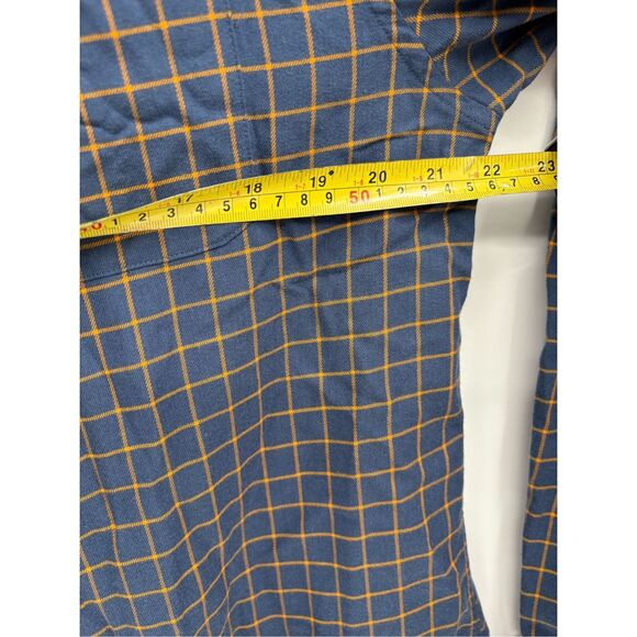 Johnnie O Button Down Flannel Shirt Men Medium Blue Plaid Pipeline Murphy New - Picture 4 of 11